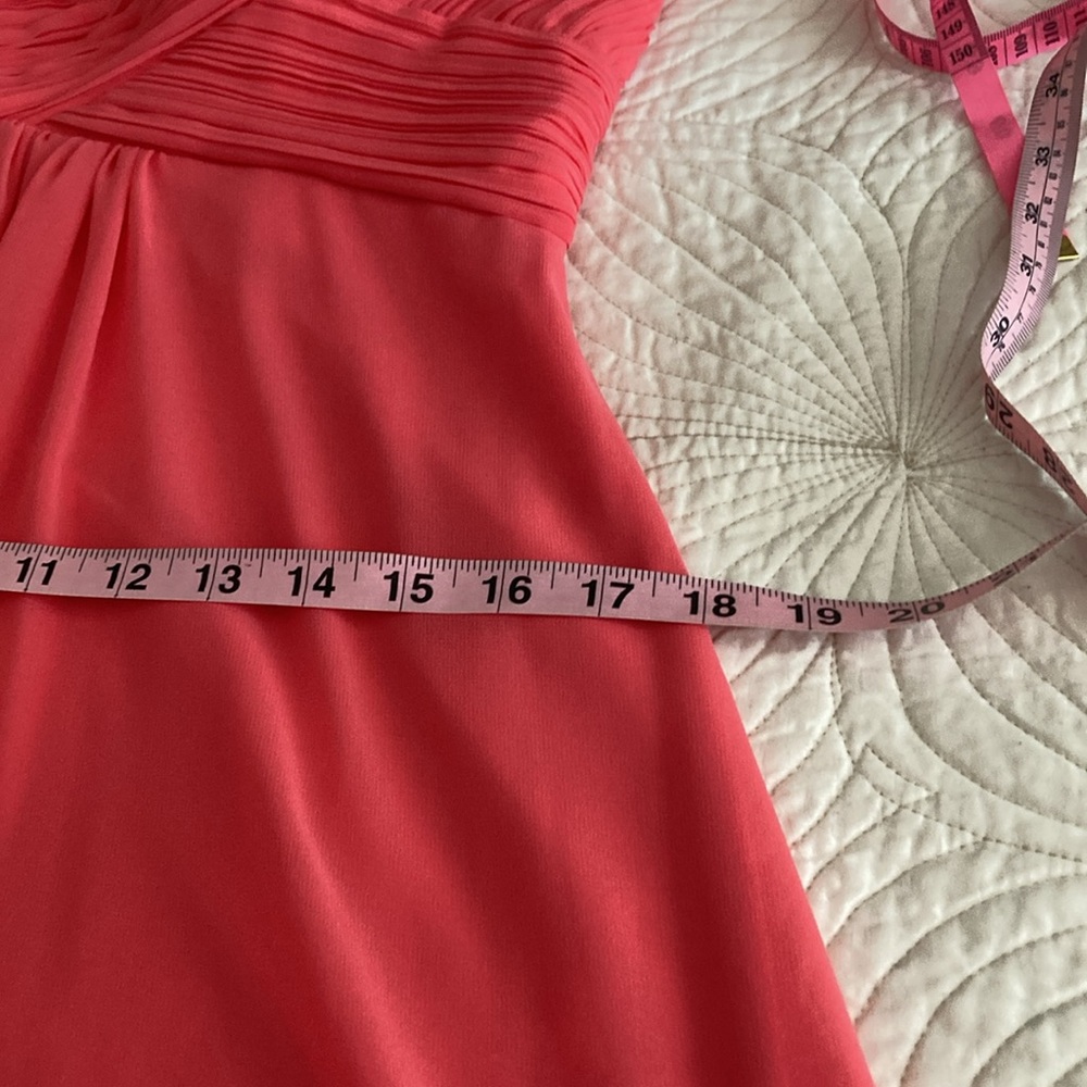 Vintage New Coral One Shoulder Cocktail  Dress - Picture 11 of 12